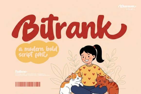 Bitrank Font: A Handwritten Script for Digital Brand Charm