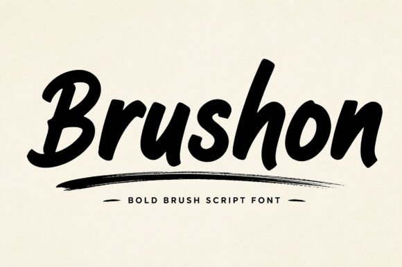 Brushon: A Bold Brush Script Font for Digital Design