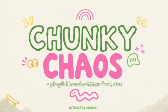 Chunky Chaos: A Playful Handwritten Font for Editorial Personality