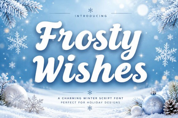 Frosty Wishes: A Holiday Script Font for Campaign Creators
