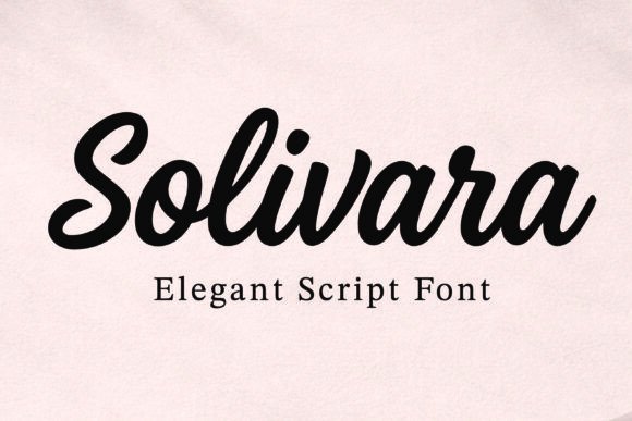 Solivara: The Modern Script Font for Sophisticated Marketing