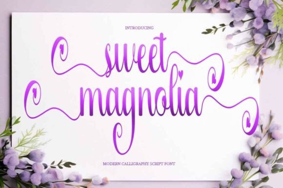 Sweet Magnolia: A Cursive Font for Dynamic Editorial Design