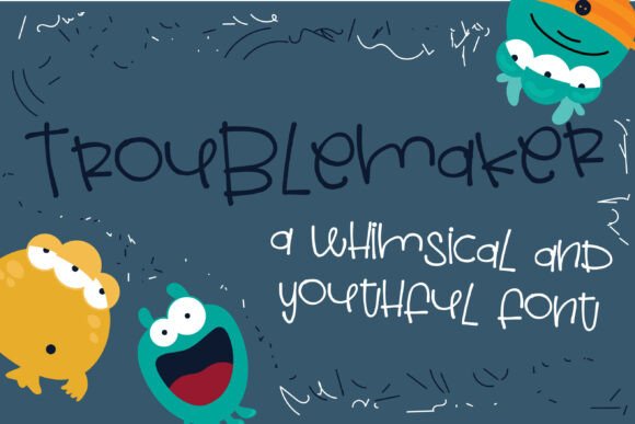 Troublemaker Family Font: Effortlessly Expressive Typography for Your Projects